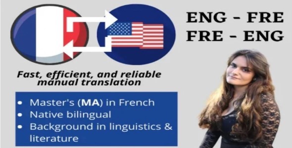 I will translate proofread english to french and french to english