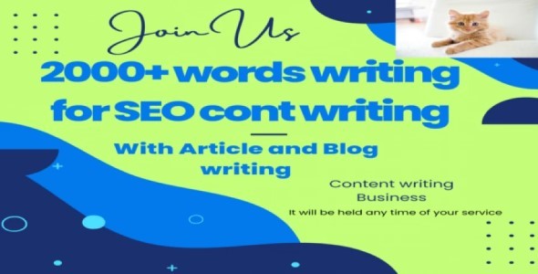 I will do Content writing and also SEO content