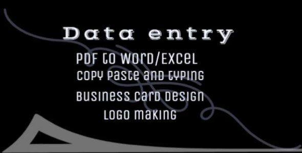 We will do for Data entry and Copy paste Pdf to Word/Excel