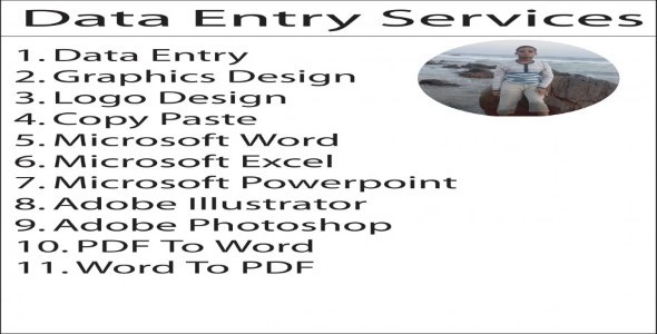 I will do all types of data entry work