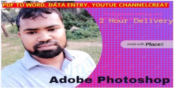 I will do Adobe Photoshop, data Entry, word to pdf,Creat Youtube Channel