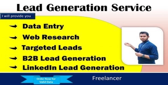 I wil do b2b lead generation and web research.