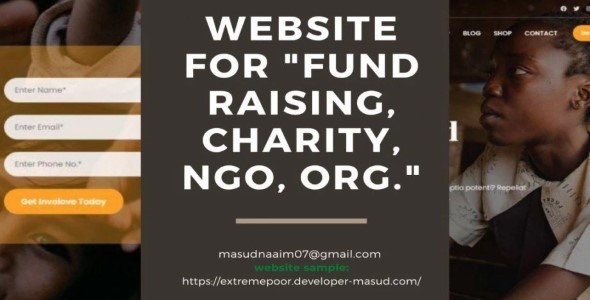 I Will Create Charity & Fund Raising Responsive Website