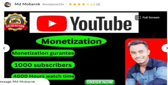 I will do organic promotion for your youtube channel monetization