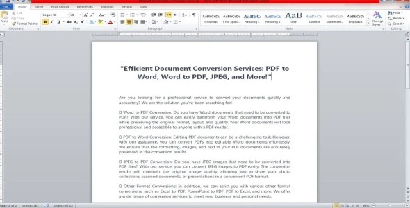 "Efficient Document Conversion Services: PDF to Word, Word to PDF, JPEG, and More!"