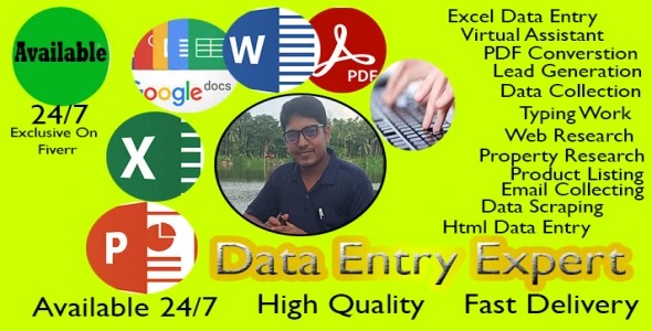 Expert in B2b lead generation,data entry,copy paste,web research and pdf conversition