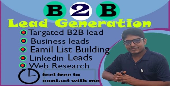 To be  your B2B lead generation with web research and data entry
