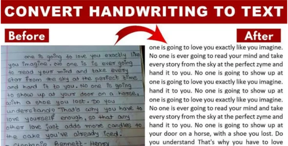 Handwriting to text or pdf or translation