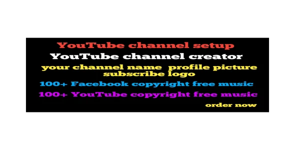 YouTube channel creator   YouTube channel setup   Youtube channel name, profile picture  Subscribe logo  100 YouTube copyright free music