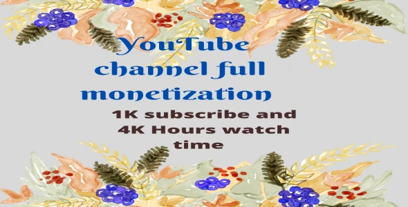 I will do super fast organic complete youtube channel monetization