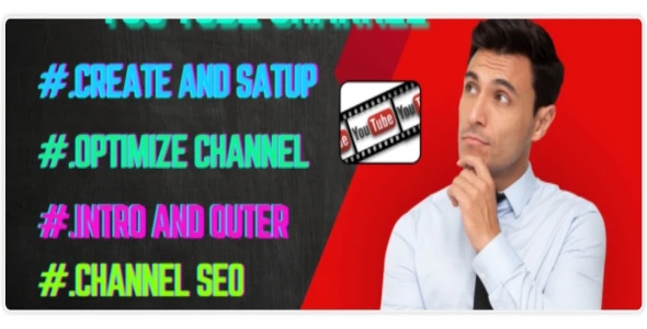 I will create and setup a youtube channel, logo, channel art