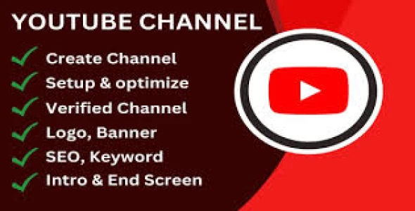 I will create and setup youtube channel with logo,banner,intro,and outer.