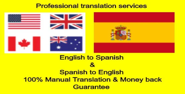 I will provide professional english to spanish translation