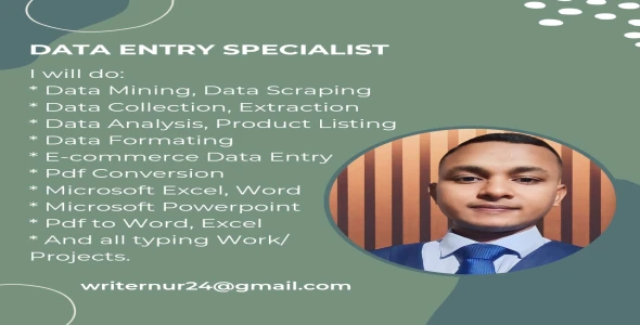 Data Entry, Pdf Conversion & Typing work