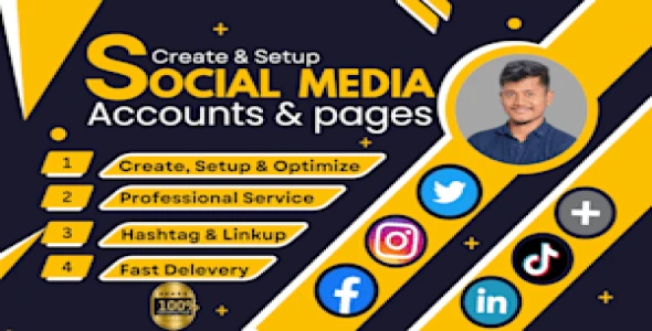 Creating any social media professional account and page