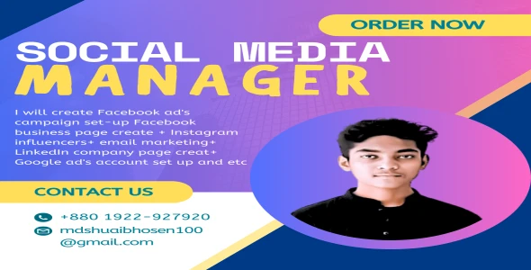 I will do Social media marketing services management