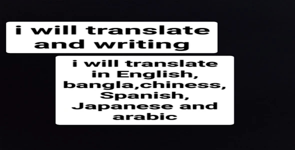 I will write and translate languages