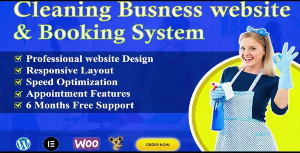 I will create Cleaning Service Business Website with Booking System