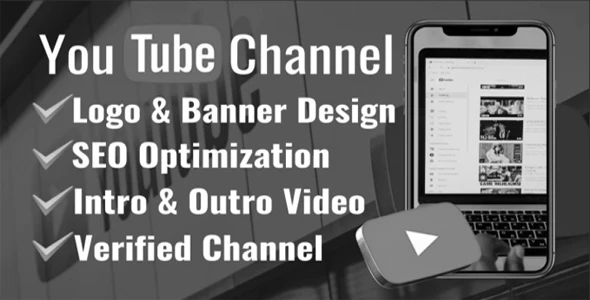 I will create and setup youtube channel with logo, banner