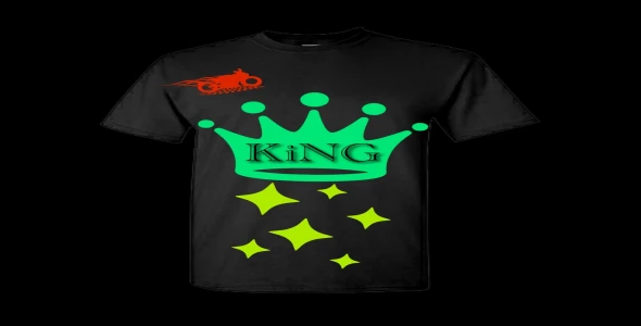 I will design stylish King themed T-Shirt with crown and bike graphic