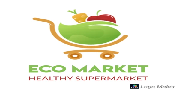 I will design eco friendly supermarket logo for grocery or organic store