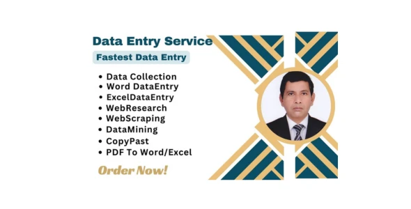 I will do fast data entry copy past and webs scraping work.