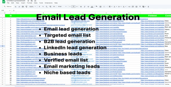 I will provide 10k targeted email lead generation for business growth
