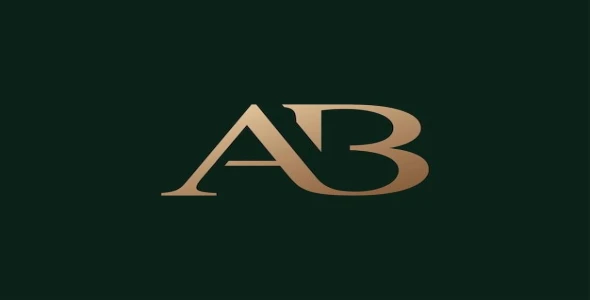 AB company logo design.  Premium Quality, and unique style, classic.