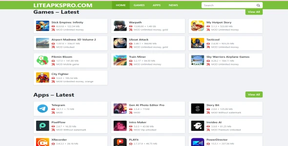 I will make a apkmod website for you or your business