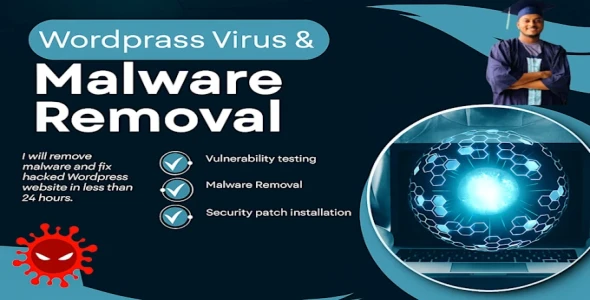 I will scan malware removal fix hacked wordpress website secure it