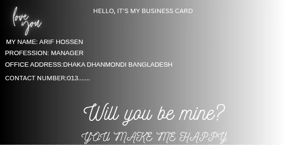 I am a business card designer