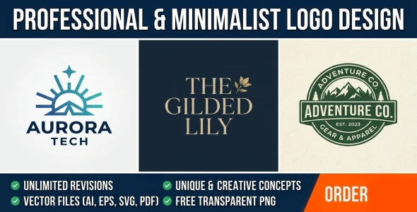 "I will design a minimalist and modern logo for your business"