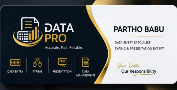 I will do data entry, type, presentation job for you