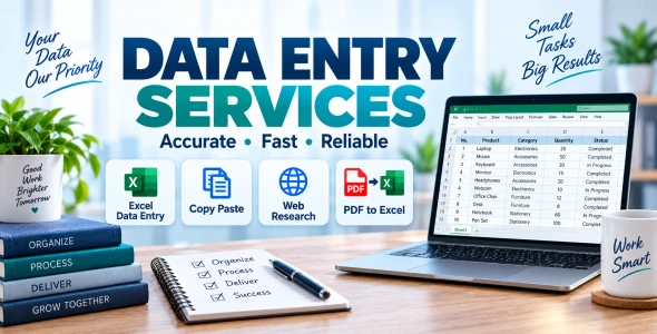 I will do accurate data entry, copy paste, Excel and web research