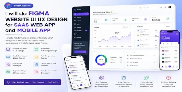 I will design modern UI UX for websites and mobile apps